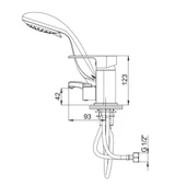 GPD Atros Ankastre Küvet Bataryası 3 Delikli Krom Kartuştan Yönlendiricili - 3