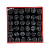 Çelik 4 mm Numaratör 36 Parça Harf Rakam Uç Seti Damgalama Takımı Metal Kazıma - 3