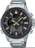 Casio ECB-30DB-1A9DF Edifice Quartz Çelik Gri Siyah Kadran 49 mm Erkek Kol Saati - 1