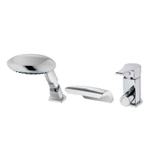 GPD Atros Ankastre Küvet Bataryası 3 Delikli Krom Kartuştan Yönlendiricili - 1