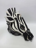 Orman Partisi için Zebra Kafası Cosplay Kostüm 65x50x35cm - 3