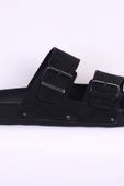 Pierre Cardin 7038 Ortopedik Büyük Numara Siyah Erkek Terlik - 2