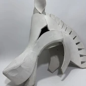 Orman Partisi için At Kafası Cosplay Kostüm 80x70x30cm - 4