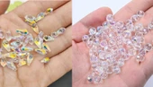 Swarovski Tip Damla ve Küre Kristal Kolye Ucu 193 Adet - 1