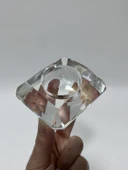 Faset Kesim Kristal Cam Tealight Mumluk 6,7x7,7cm (1 Adet) - 4