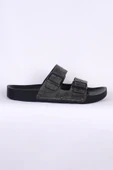 Pierre Cardin 7241 Gri Nubuk Çift Bantlı Erkek Terlik - 1
