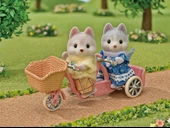 Calico Critters Husky Tandem Cycling Set Figür Oyunca Seti - 2