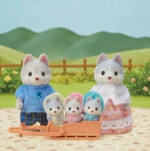 Calico Critters Husky Ailesi Figür Oyuncak Seti - 3
