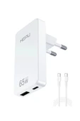 Hepu Hp-C36 Yeni Nesil 65W GAN 1 x Typ-C PD 1 x USB QC Şarj Adaptörü - 1