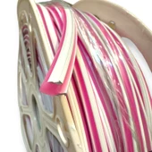 Pembe 6mm İkinci Nesil Silikon Neon LED Şerit Kılıfı – 5 Metre Difüzör Tüp (LED Hariç) - 4