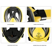 Bermuda Full Face Tam Yüz Maskesi Siyah/Siyah S/M - 7