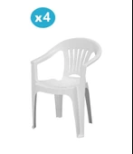 Omnipazar MT-GF141 Zaffiro Plastik Bahçe Balkon Sandalye 4'lü Set - 1