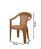 Omnipazar MT-GF147 Argento Plastik Bahçe Balkon Koltuk Sandalye 4'lü Set - 4