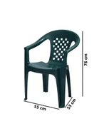 Omnipazar MT-GF147 Argento Plastik Bahçe Balkon Koltuk Sandalye 4'lü Set - 2