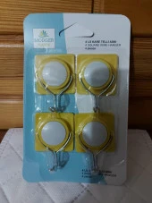 Yapışkanlı 6 LI Figür Desenli Dekoratif Mutfak Banyo Çocuk Odası Askısı - 4