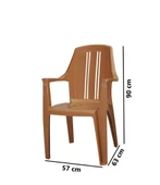 Omnipazar MT-GF139 Orbita Plastik Bahçe Balkon Koltuk Sandalye 4'lü Set - 4