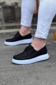 WG508 Siyah Cilt Ortopedik Taban Erkek Casual Ayakkabı thumbnail 1