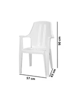 Omnipazar MT-GF139 Orbita Plastik Bahçe Balkon Koltuk Sandalye 4'lü Set - 2