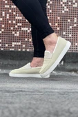 WG061 Bej Triko Babet Erkek Casual Ayakkabı - 1