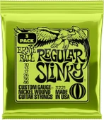 Ernie Ball P03221 Normal Slinky Nickel Wound Elektro Gitar Telleri 3'lü Paket - Ölçü 10-46 - 1