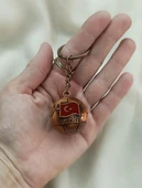 Anahtarlık Top Metal Türk Bayraklı Çanta Cüzdan Süsü Türkiye Kemer Yazılı thumbnail 2
