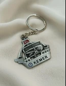 Gemi Anahtarlık Metal  Ay Yıldız Çanta Araba Cüzdan Süsü  Kemer Yazılı thumbnail 3