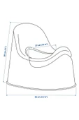 KALİTELİ Çocuk Lazımlığı Yükseklik 28 Cm İkea Çıkartılabilir Pratik Kaymaz Lazımlık Beyaz-Turkuaz - 4