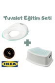Çocuklar Için Tuvalet Eğitim Seti TOSSIG Klozet Adaptörü ve FÖRSIKTIG Kaydırmaz Çocuk Basamağı - 1