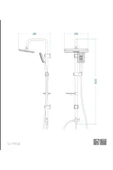 DUXXA MİRAGE ROBOT TEPE DUŞ SETİ (SİYAH) - 2