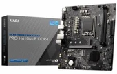 MSI PRO H610M-B DDR4 SOKET 1700 DDR4 3200(OC) PCI-E Gen 4 ,M.2 USB3.2 1x 1G LAN mATX thumbnail 1