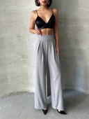 Pileli keten pantolon s255046 - 1