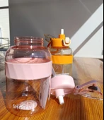 Shotay Pipetli Su Matarası Tritan Pembe 1000Ml - 4