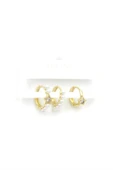 3'lü Xuping İncili Küpe - 14K Altın - 1