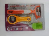 3 Parça Kapak Açıcı Yumurta Fırçası Ve Soyacak Set Mutfak Gereci thumbnail 1