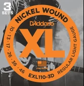 D'Addario Exl110 (3 Set) Elektro Gitar Tel Seti, Xl, 10-46, Nickel - 1