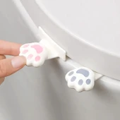 Sevimli Pati Detaylı Tuvalet Kapağı Kaldırma Aparatı, Hijyenik Kullanım İçin Eller Temassız Plastik Kulp, - 1