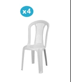 Omnipazar MT-GF187 Agosto Plastik Bahçe Balkon Sandalye 4'lü Set - 5