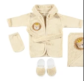 Organik Bebek Bornoz Seti Lüx  Unisex Tasarım, Yumuşacık ve Doğal - 2