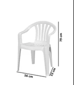 Omnipazar MT-GF101 Carrera Plastik Bahçe Balkon Koltuk Sandalye 4'lü Set - 2