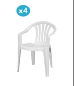 Omnipazar MT-GF101 Carrera Plastik Bahçe Balkon Koltuk Sandalye 4'lü Set - 1