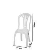 Omnipazar MT-GF193 Foglia Plastik Bahçe Balkon Sandalye 4'lü Set - 2
