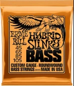 Ernie Ball P02833 Hybrid Slinky Nickel Woundlı Elektrik Bas Telleri, Ölçü 45-105 - 1