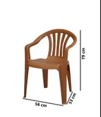 Omnipazar MT-GF101 Carrera Plastik Bahçe Balkon Koltuk Sandalye 4'lü Set - 4