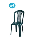 Omnipazar MT-GF187 Agosto Plastik Bahçe Balkon Sandalye 4'lü Set - 1