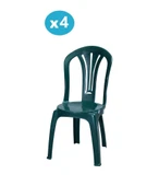 Omnipazar MT-GF193 Foglia Plastik Bahçe Balkon Sandalye 4'lü Set - 3