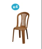 Omnipazar MT-GF187 Agosto Plastik Bahçe Balkon Sandalye 4'lü Set - 3