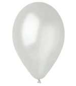 Gemar Metalik Balon 100Lü 28cm Beyaz - 1