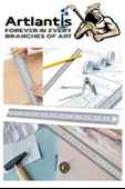 Çelik Cetvel 30 cm İnç Ölçülü 2 Adet Paslanmaz Çelik Metal Çetvel 30 Santimetre Düz Kenar Kolay Çizimler İçin - 5