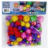 Metalik Simli Ponpon 10-20-30 Mm 120Li - 2 paket - 1