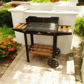 Wetterstein  Tekerlekli Mangal, Ahşap Sehpalı/Raflı - 2